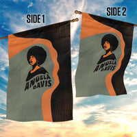 Angela Davis Garden Flag Retro Graphic Design I Am Changing the Things I Cannot Accept Quote Civil Rights Empowerment Tribute - Wonder Print Shop