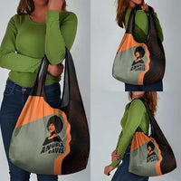 Angela Davis Grocery Bag Retro Graphic Design I Am Changing the Things I Cannot Accept Quote Civil Rights Empowerment Tribute - Wonder Print Shop