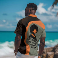 Angela Davis Hawaiian Shirt Retro Graphic Design I Am Changing the Things I Cannot Accept Quote Civil Rights Empowerment Tribute TS04