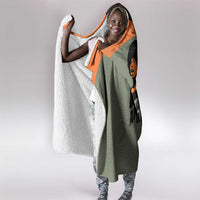 Angela Davis Hooded Blanket Retro Graphic Design I Am Changing the Things I Cannot Accept Quote Civil Rights Empowerment Tribute - Wonder Print Shop