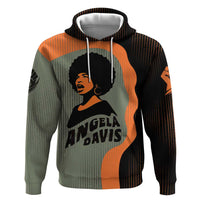Angela Davis Hoodie Retro Graphic Design I Am Changing the Things I Cannot Accept Quote Civil Rights Empowerment Tribute - Wonder Print Shop