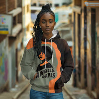 Angela Davis Hoodie Retro Graphic Design I Am Changing the Things I Cannot Accept Quote Civil Rights Empowerment Tribute - Wonder Print Shop