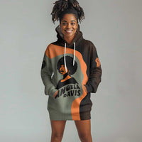 Angela Davis Hoodie Dress Retro Graphic Design I Am Changing the Things I Cannot Accept Quote Civil Rights Empowerment Tribute - Wonder Print Shop