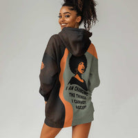 Angela Davis Hoodie Dress Retro Graphic Design I Am Changing the Things I Cannot Accept Quote Civil Rights Empowerment Tribute - Wonder Print Shop