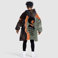 Angela Davis Kid Wearable Blanket Hoodie Retro Graphic Design I Am Changing the Things I Cannot Accept Quote Civil Rights Empowerment Tribute - Wonder Print Shop
