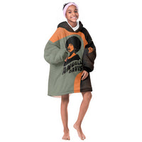 Angela Davis Kid Wearable Blanket Hoodie Retro Graphic Design I Am Changing the Things I Cannot Accept Quote Civil Rights Empowerment Tribute - Wonder Print Shop