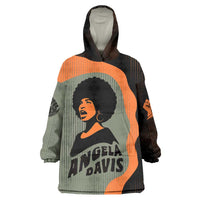 Angela Davis Kid Wearable Blanket Hoodie Retro Graphic Design I Am Changing the Things I Cannot Accept Quote Civil Rights Empowerment Tribute - Wonder Print Shop