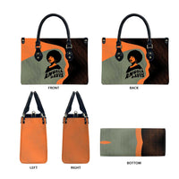 Angela Davis Leather Bag Retro Graphic Design I Am Changing the Things I Cannot Accept Quote Civil Rights Empowerment Tribute - Wonder Print Shop