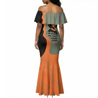 Angela Davis Mermaid Dress Retro Graphic Design I Am Changing the Things I Cannot Accept Quote Civil Rights Empowerment Tribute TS04