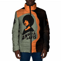 Angela Davis Padded Jacket Retro Graphic Design I Am Changing the Things I Cannot Accept Quote Civil Rights Empowerment Tribute - Wonder Print Shop