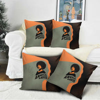 Angela Davis Pillow Cover Retro Graphic Design I Am Changing the Things I Cannot Accept Quote Civil Rights Empowerment Tribute - Wonder Print Shop