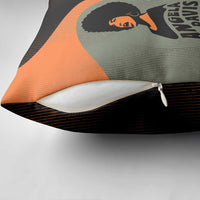 Angela Davis Pillow Cover Retro Graphic Design I Am Changing the Things I Cannot Accept Quote Civil Rights Empowerment Tribute - Wonder Print Shop