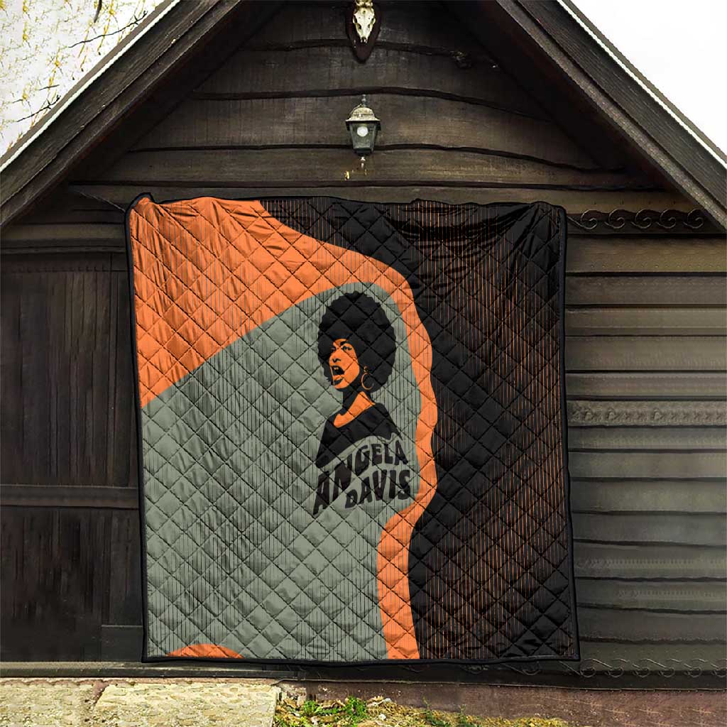 Angela Davis Quilt Retro Graphic Design I Am Changing the Things I Cannot Accept Quote Civil Rights Empowerment Tribute - Wonder Print Shop