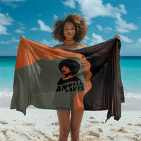 Angela Davis Sarong Retro Graphic Design I Am Changing the Things I Cannot Accept Quote Civil Rights Empowerment Tribute - Wonder Print Shop