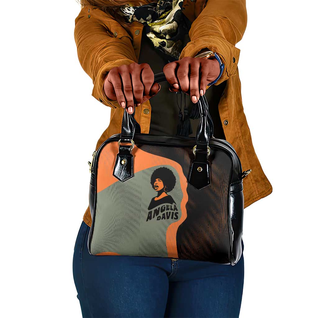 Angela Davis Shoulder Handbag Retro Graphic Design I Am Changing the Things I Cannot Accept Quote Civil Rights Empowerment Tribute - Wonder Print Shop