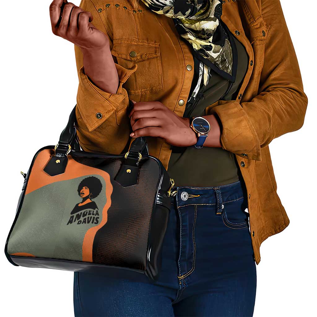 Angela Davis Shoulder Handbag Retro Graphic Design I Am Changing the Things I Cannot Accept Quote Civil Rights Empowerment Tribute - Wonder Print Shop