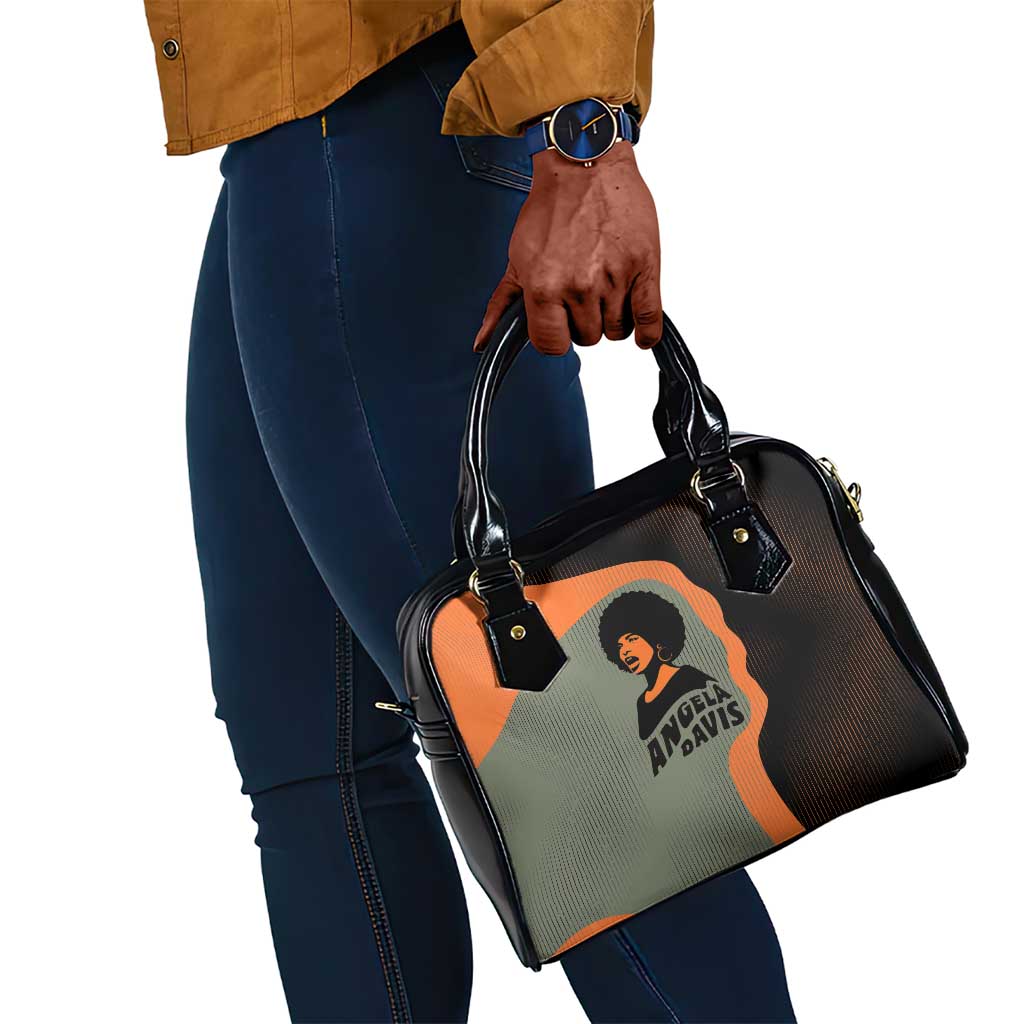 Angela Davis Shoulder Handbag Retro Graphic Design I Am Changing the Things I Cannot Accept Quote Civil Rights Empowerment Tribute - Wonder Print Shop