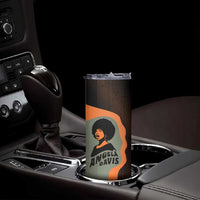 Angela Davis Skinny Tumbler Retro Graphic Design I Am Changing the Things I Cannot Accept Quote Civil Rights Empowerment Tribute - Wonder Print Shop