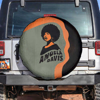Angela Davis Spare Tire Cover Retro Graphic Design I Am Changing the Things I Cannot Accept Quote Civil Rights Empowerment Tribute - Wonder Print Shop