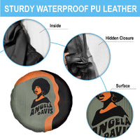 Angela Davis Spare Tire Cover Retro Graphic Design I Am Changing the Things I Cannot Accept Quote Civil Rights Empowerment Tribute - Wonder Print Shop