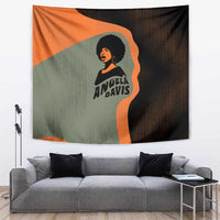 Angela Davis Tapestry Retro Graphic Design I Am Changing the Things I Cannot Accept Quote Civil Rights Empowerment Tribute - Wonder Print Shop