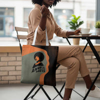 Angela Davis Tote Bag Retro Graphic Design I Am Changing the Things I Cannot Accept Quote Civil Rights Empowerment Tribute - Wonder Print Shop