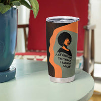 Angela Davis Tumbler Cup Retro Graphic Design I Am Changing the Things I Cannot Accept Quote Civil Rights Empowerment Tribute - Wonder Print Shop