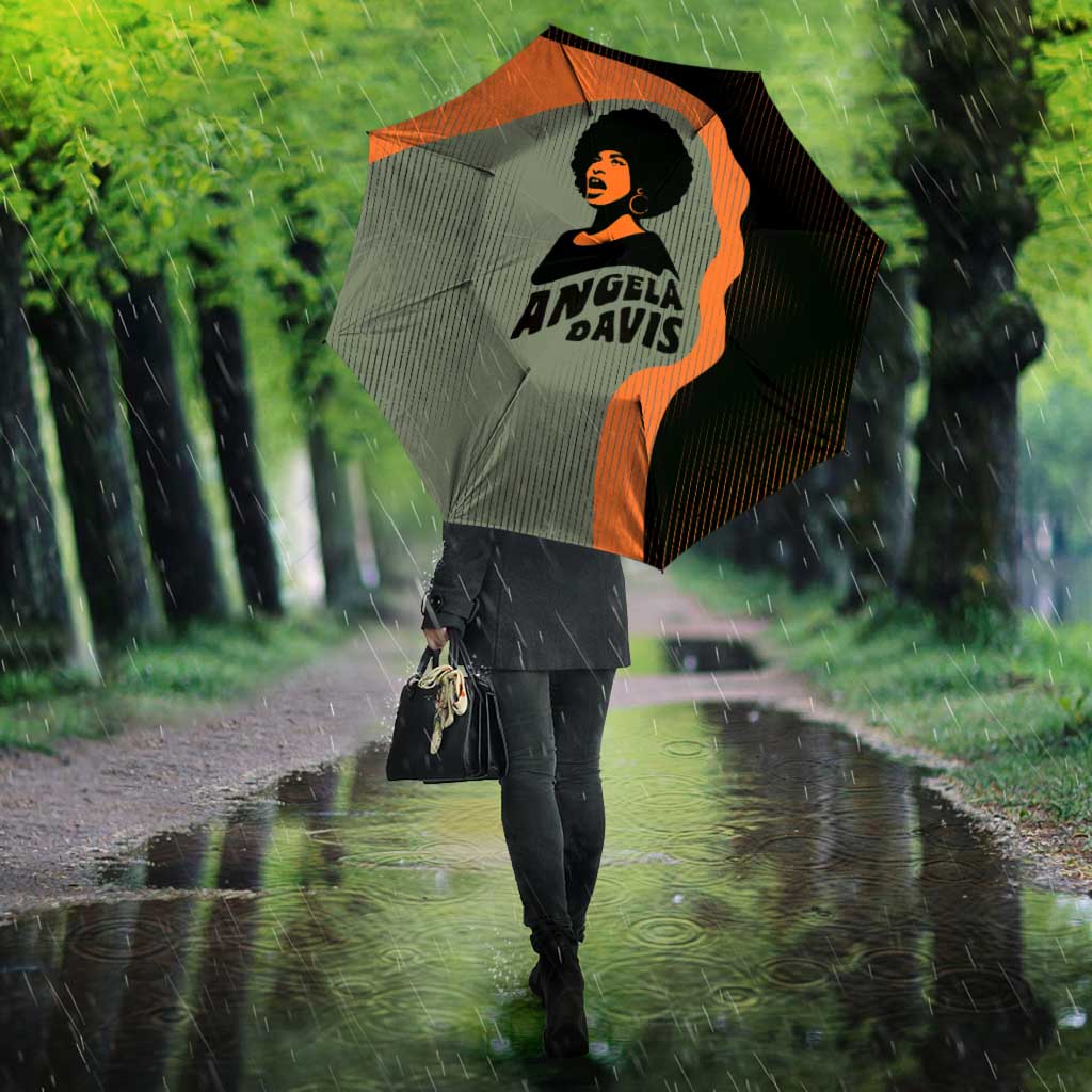 Angela Davis Umbrella Retro Graphic Design I Am Changing the Things I Cannot Accept Quote Civil Rights Empowerment Tribute - Wonder Print Shop