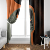 Angela Davis Window Curtain Retro Graphic Design I Am Changing the Things I Cannot Accept Quote Civil Rights Empowerment Tribute - Wonder Print Shop