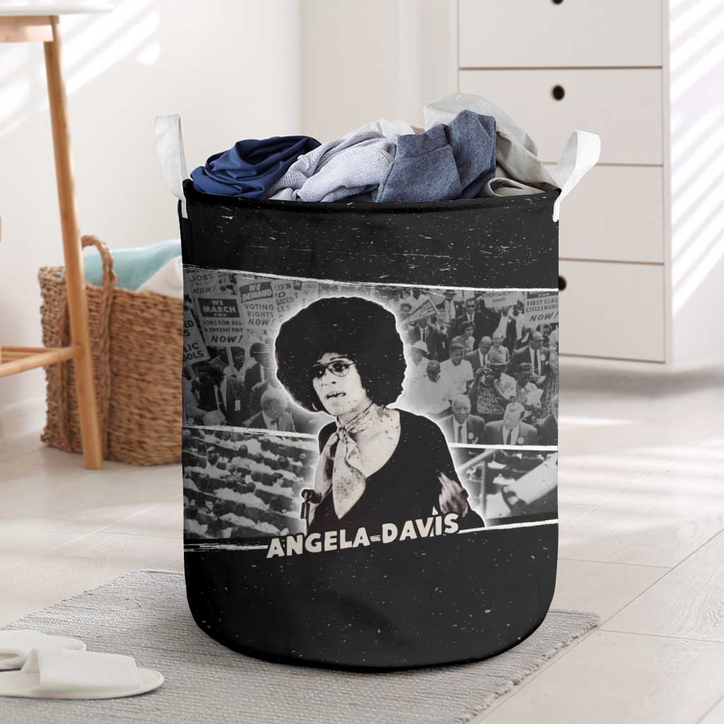 Angela Davis Laundry Basket Protest Design Liberating Minds and Society Quote Civil Rights Movement - Wonder Print Shop