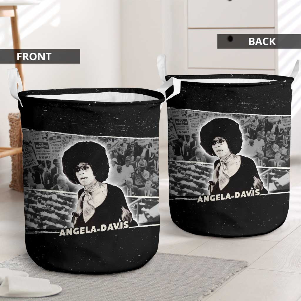 Angela Davis Laundry Basket Protest Design Liberating Minds and Society Quote Civil Rights Movement - Wonder Print Shop