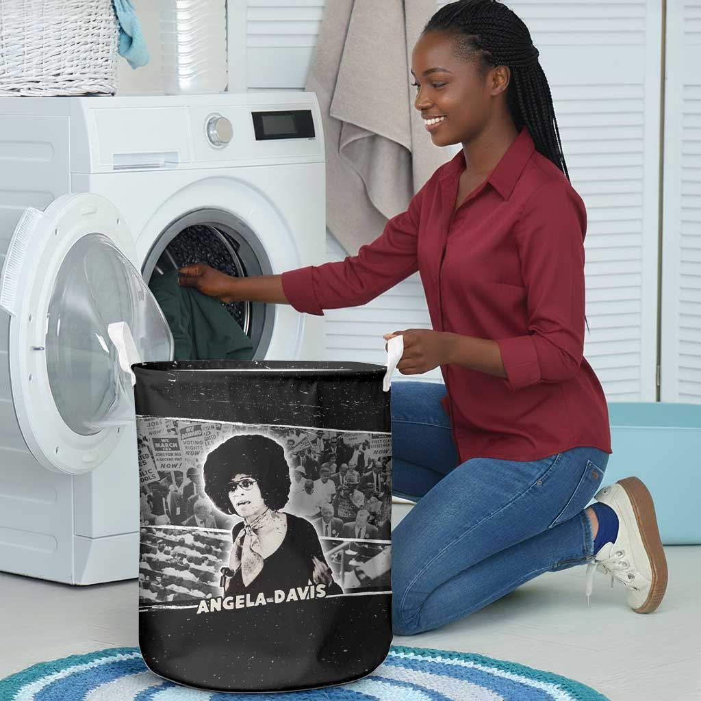 Angela Davis Laundry Basket Protest Design Liberating Minds and Society Quote Civil Rights Movement - Wonder Print Shop