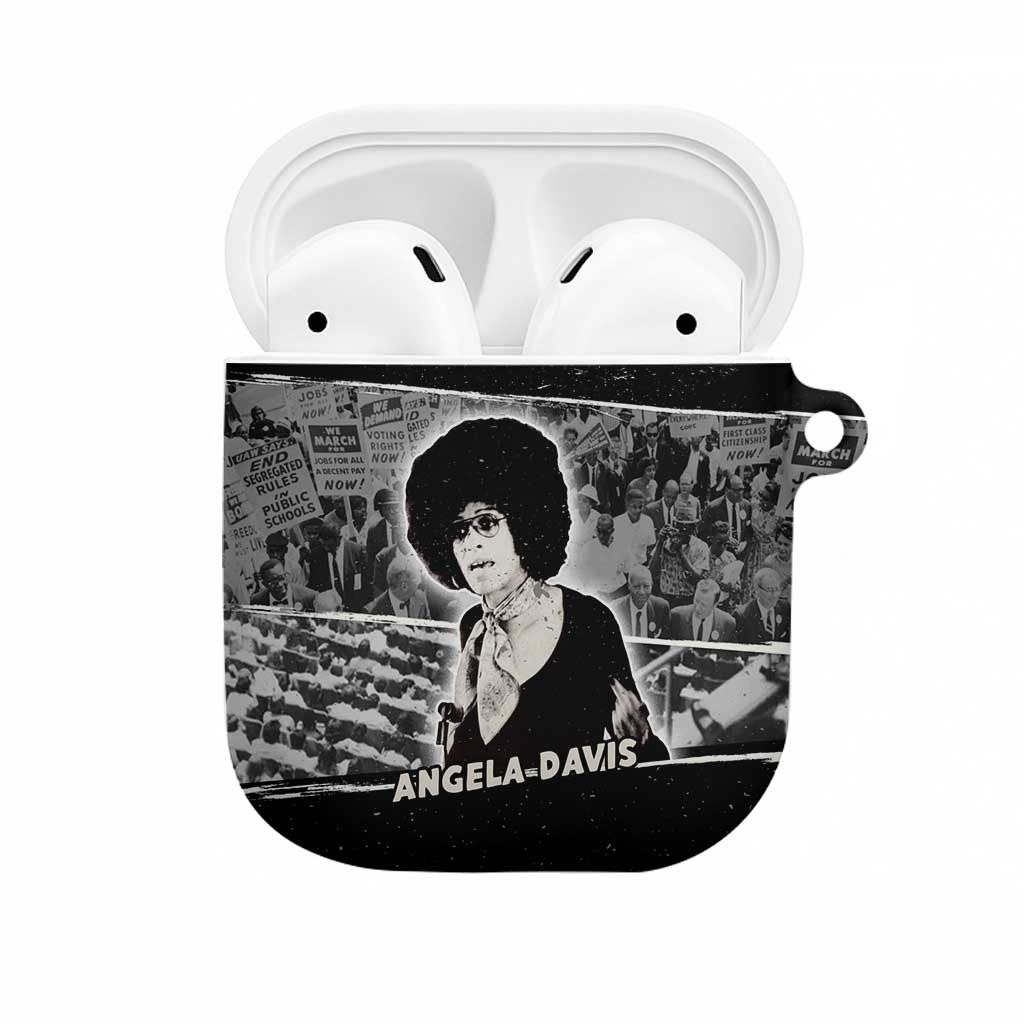 Angela Davis AirPods Case Protest Design Liberating Minds and Society Quote Civil Rights Movement - Wonder Print Shop