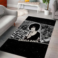 Angela Davis Area Rug Protest Design Liberating Minds and Society Quote Civil Rights Movement - Wonder Print Shop