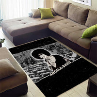 Angela Davis Area Rug Protest Design Liberating Minds and Society Quote Civil Rights Movement - Wonder Print Shop