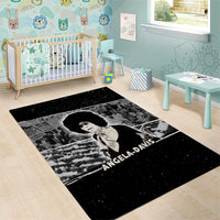 Angela Davis Area Rug Protest Design Liberating Minds and Society Quote Civil Rights Movement - Wonder Print Shop