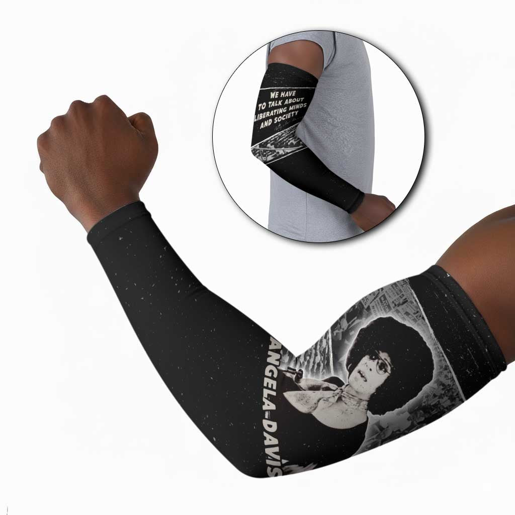 Angela Davis Arm Sleeves Protest Design Liberating Minds and Society Quote Civil Rights Movement - Wonder Print Shop