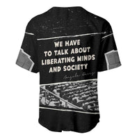 Angela Davis Baseball Jersey Protest Design Liberating Minds and Society Quote Civil Rights Movement TS04