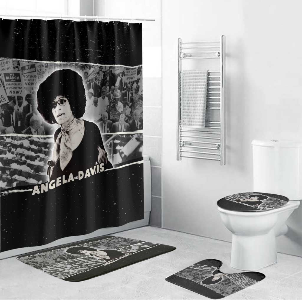 Angela Davis Bathroom Set Protest Design Liberating Minds and Society Quote Civil Rights Movement - Wonder Print Shop