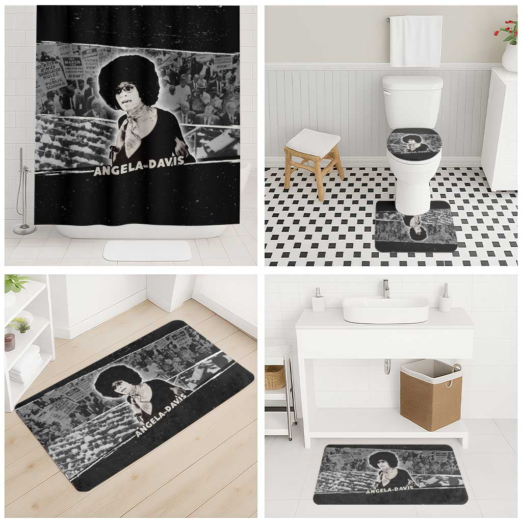 Angela Davis Bathroom Set Protest Design Liberating Minds and Society Quote Civil Rights Movement - Wonder Print Shop