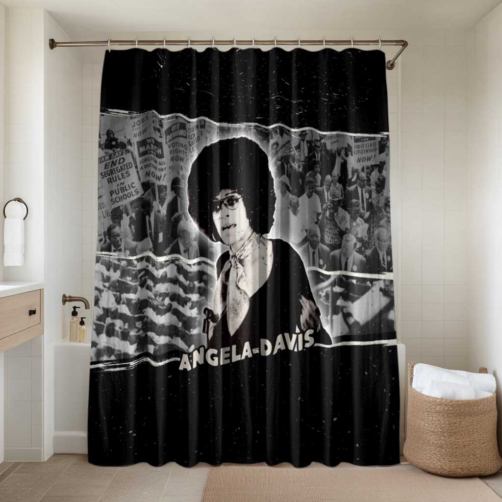 Angela Davis Bathroom Set Protest Design Liberating Minds and Society Quote Civil Rights Movement - Wonder Print Shop