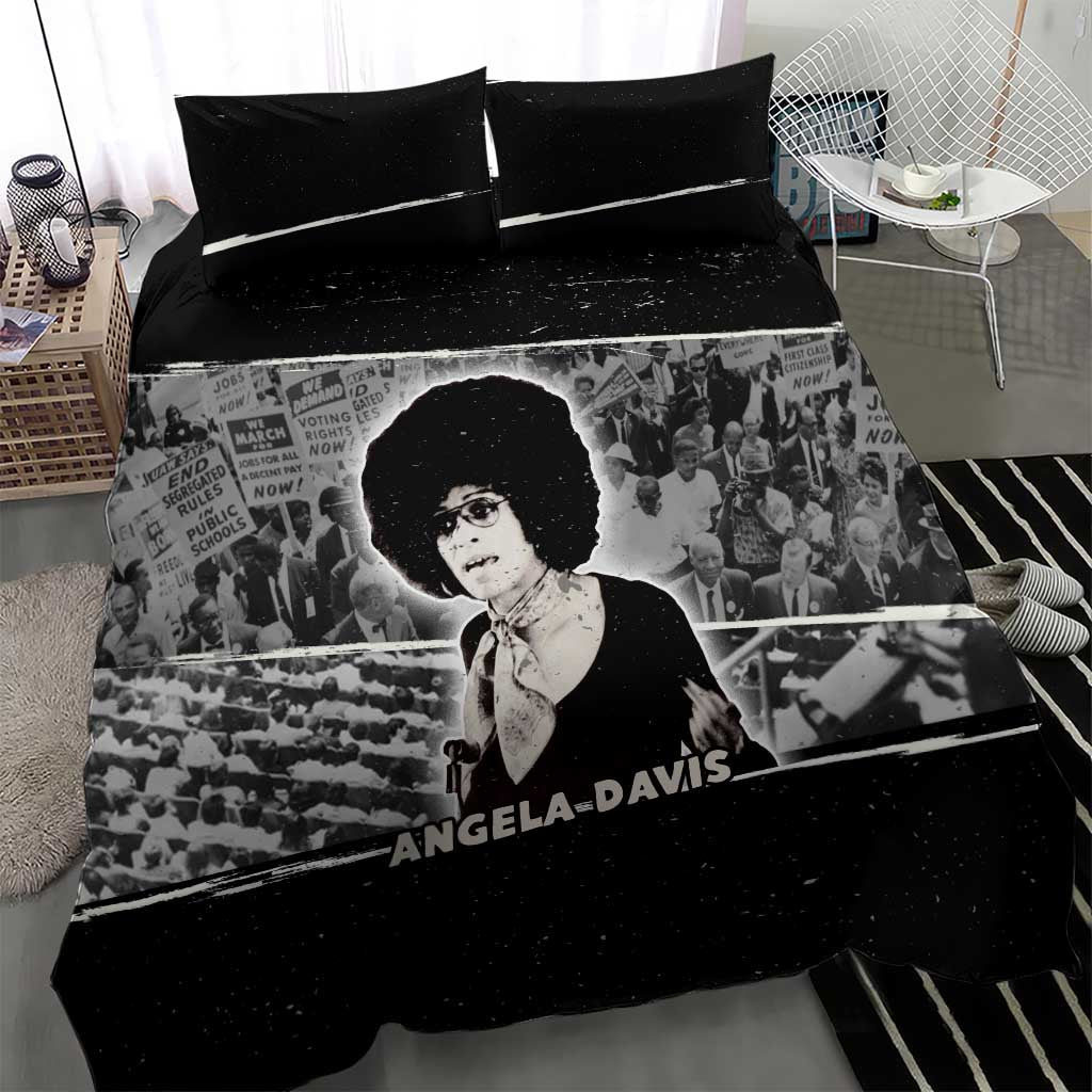 Angela Davis Bedding Set Protest Design Liberating Minds and Society Quote Civil Rights Movement - Wonder Print Shop