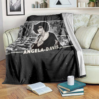 Angela Davis Blanket Protest Design Liberating Minds and Society Quote Civil Rights Movement - Wonder Print Shop