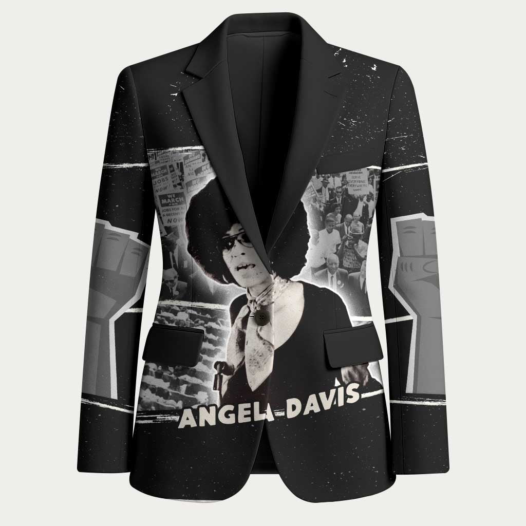 Angela Davis Blazer Protest Design Liberating Minds and Society Quote Civil Rights Movement - Wonder Print Shop