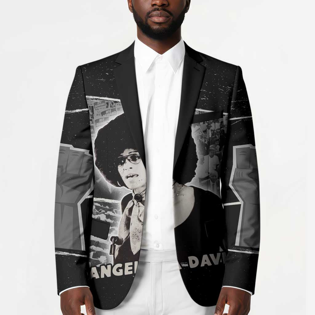 Angela Davis Blazer Protest Design Liberating Minds and Society Quote Civil Rights Movement - Wonder Print Shop