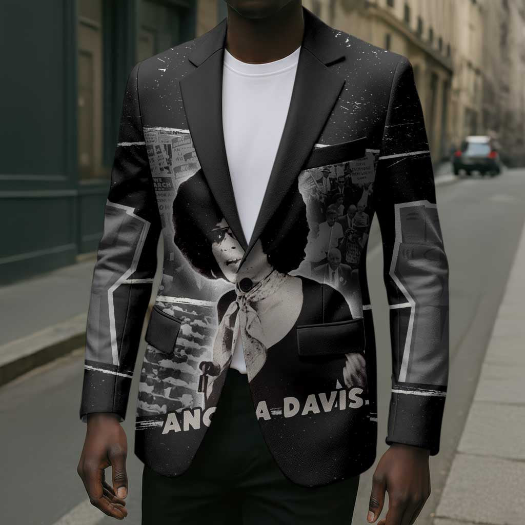 Angela Davis Blazer Protest Design Liberating Minds and Society Quote Civil Rights Movement - Wonder Print Shop