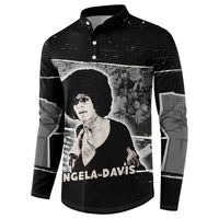 Angela Davis Button Sweatshirt Protest Design Liberating Minds and Society Quote Civil Rights Movement