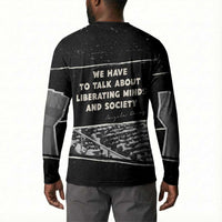 Angela Davis Button Sweatshirt Protest Design Liberating Minds and Society Quote Civil Rights Movement