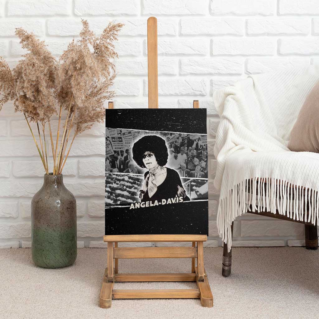 Angela Davis Canvas Wall Art Protest Design Liberating Minds and Society Quote Civil Rights Movement - Wonder Print Shop