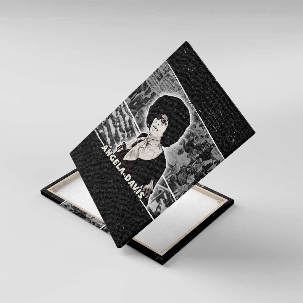 Angela Davis Canvas Wall Art Protest Design Liberating Minds and Society Quote Civil Rights Movement - Wonder Print Shop
